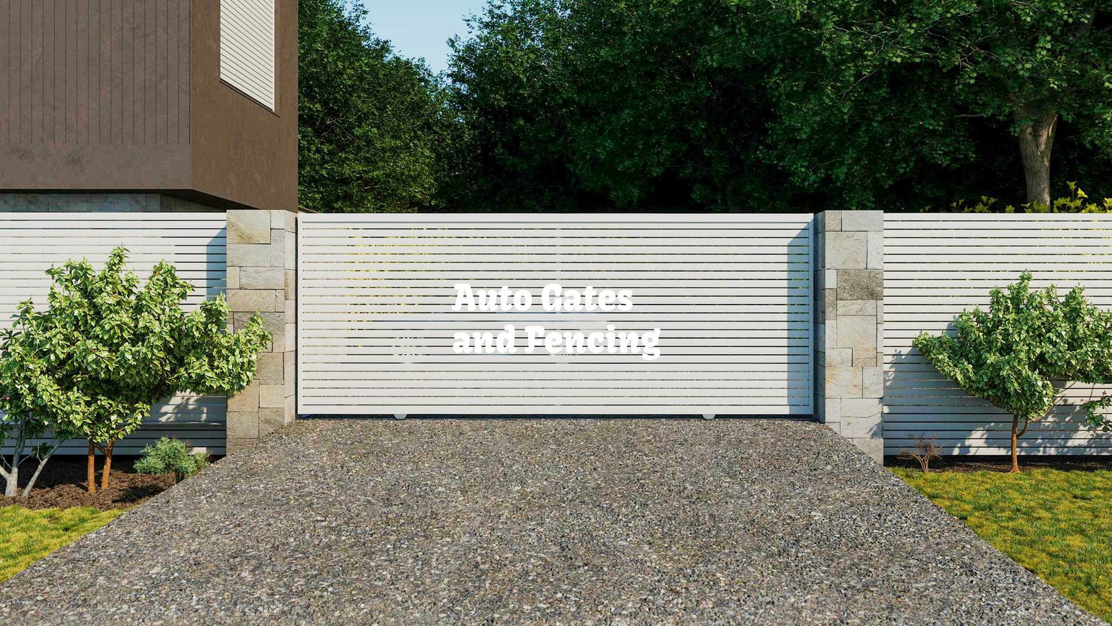 Sliding gate with fence in Sydney